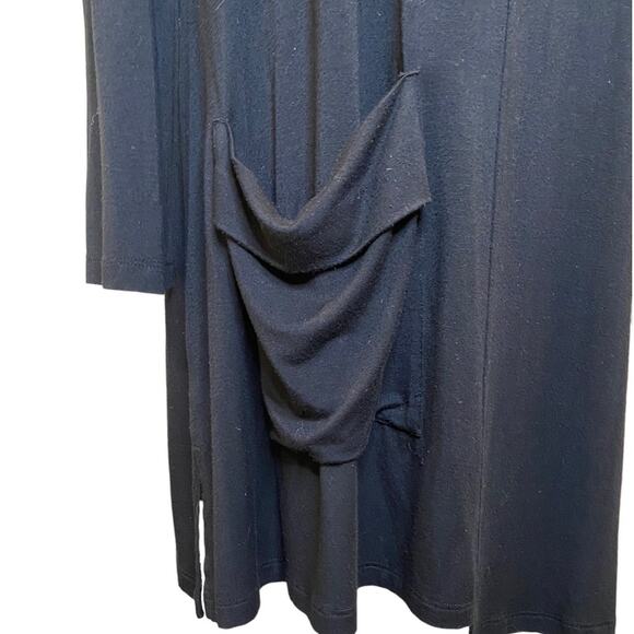COMFY USA Black Knit Asymmetric Tunic Dress with Pocket Size‎ XSmall - Picture 5 of 10